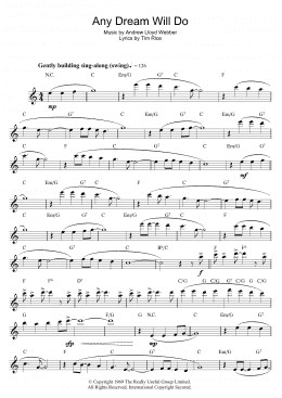 page one of Any Dream Will Do (from Joseph And The Amazing Technicolor Dreamcoat) (Flute Solo)