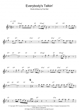 page one of Everybody's Talkin' (Alto Sax Solo)