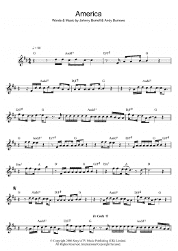 page one of America (Flute Solo)