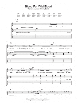 page one of Blood For Wild Blood (Guitar Tab)