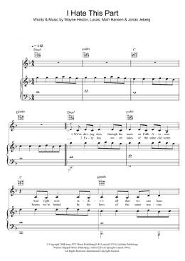 page one of I Hate This Part (Piano, Vocal & Guitar Chords)