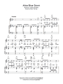 page one of Alice Blue Gown (Piano, Vocal & Guitar Chords)