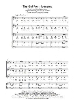 page one of The Girl From Ipanema (Garota De Ipanema) (Choir)