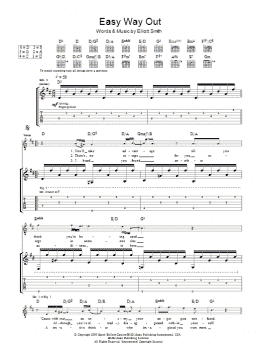 page one of Easy Way Out (Guitar Tab)