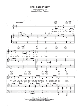 page one of The Blue Room (Piano, Vocal & Guitar Chords)