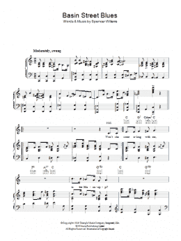 page one of Basin Street Blues (Piano, Vocal & Guitar Chords)