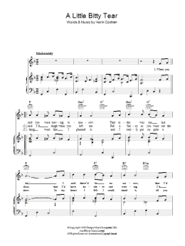 page one of A Little Bitty Tear (Piano, Vocal & Guitar Chords)