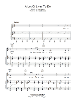 page one of A Lot Of Livin' To Do (Piano, Vocal & Guitar Chords)