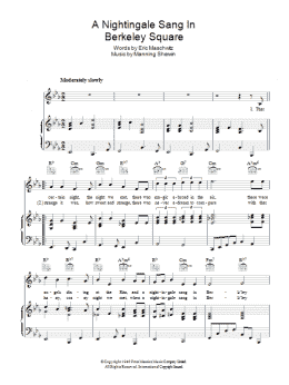 page one of A Nightingale Sang In Berkeley Square (Piano, Vocal & Guitar Chords (Right-Hand Melody))