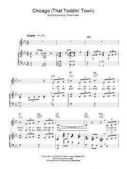 page one of Chicago (That Toddlin' Town) (Piano, Vocal & Guitar Chords)