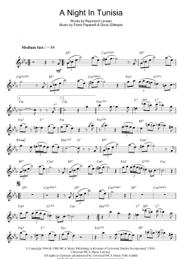 page one of A Night In Tunisia (Flute Solo)