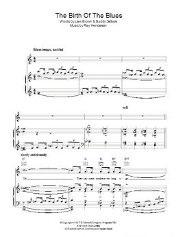 page one of The Birth Of The Blues (Piano, Vocal & Guitar Chords)