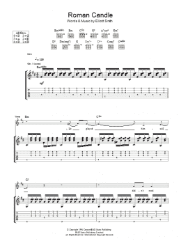 page one of Roman Candle (Guitar Tab)