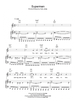 page one of Superman (Piano, Vocal & Guitar Chords)