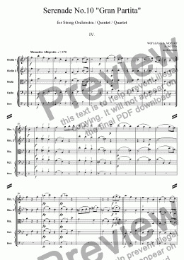 page one of Serenade No.10 
