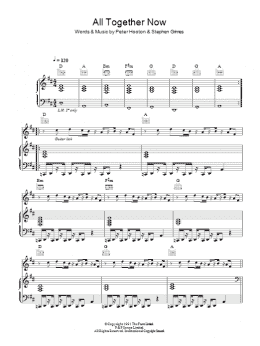 page one of All Together Now (Piano, Vocal & Guitar Chords)