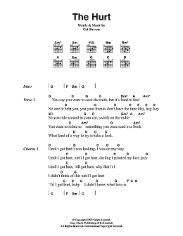 page one of The Hurt (Guitar Chords/Lyrics)