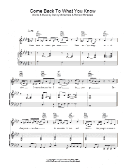 page one of Come Back To What You Know (Piano, Vocal & Guitar Chords)