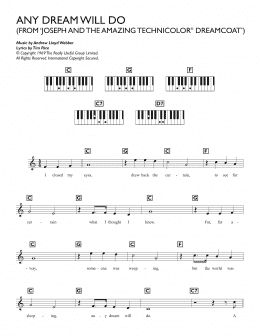 page one of Any Dream Will Do (from Joseph And The Amazing Technicolor Dreamcoat) (Piano Chords/Lyrics)