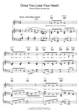 page one of Once You Lose Your Heart (from Me And My Girl) (Piano, Vocal & Guitar Chords)