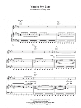 page one of You're My Star (Piano, Vocal & Guitar Chords)