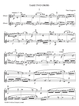 page one of Take Two Oboes (Oboe Duet) (Oboe Duet)