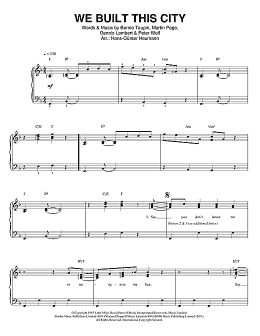page one of We Built This City (Piano & Vocal)