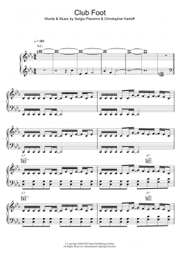 page one of Club Foot (Piano, Vocal & Guitar Chords)