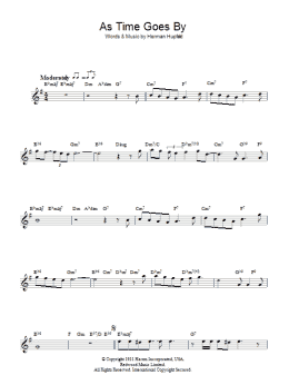 page one of As Time Goes By (Lead Sheet / Fake Book)