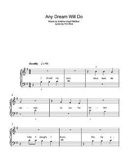 page one of Any Dream Will Do (Easy Piano)