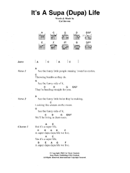 page one of It's A Supa (Dupa) Life (Guitar Chords/Lyrics)