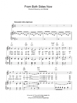 page one of Both Sides Now (Piano, Vocal & Guitar Chords (Right-Hand Melody))