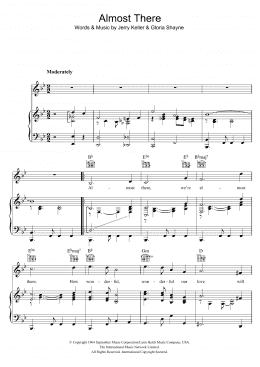 page one of Almost There (Piano, Vocal & Guitar Chords)