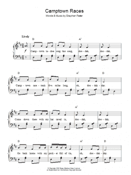 page one of The Camptown Races (Easy Piano)