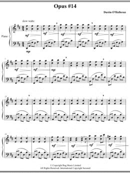 page one of Opus 14 (Piano Solo)