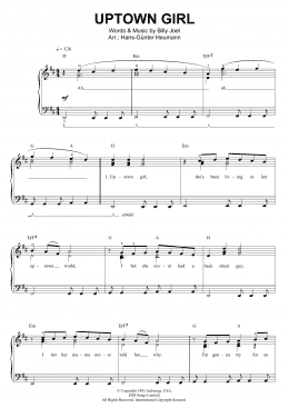 page one of Uptown Girl (Piano & Vocal)