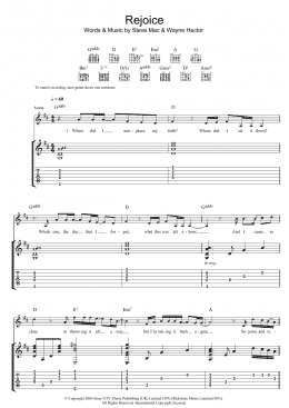page one of Rejoice (Guitar Tab)