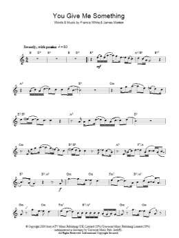 page one of You Give Me Something (Lead Sheet / Fake Book)