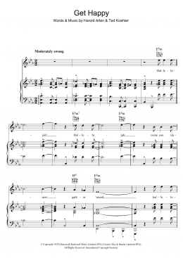 page one of Get Happy (Piano, Vocal & Guitar Chords)