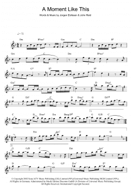 page one of A Moment Like This (Flute Solo)