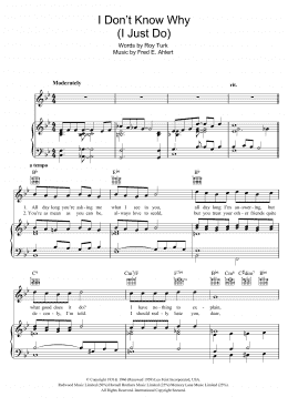 page one of I Don't Know Why (I Just Do) (Piano, Vocal & Guitar Chords)