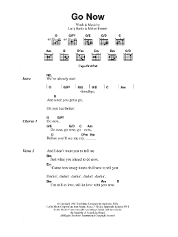 page one of Go Now (Guitar Chords/Lyrics)
