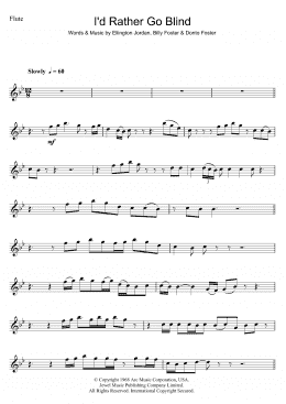 page one of I'd Rather Go Blind (Flute Solo)