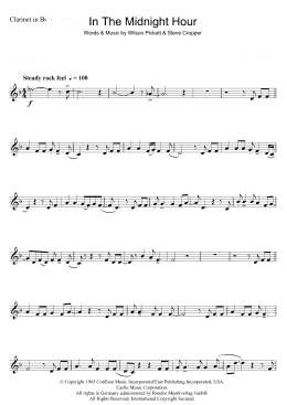 page one of In The Midnight Hour (Clarinet Solo)