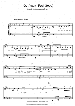 page one of I Got You (I Feel Good) (Piano & Vocal)