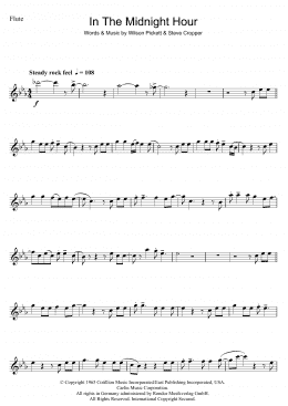 page one of In The Midnight Hour (Flute Solo)