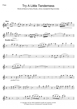 page one of Try A Little Tenderness (Flute Solo)