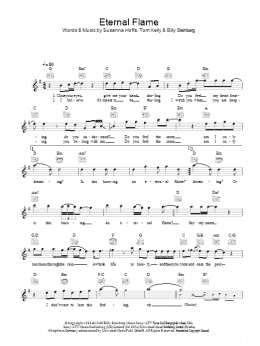 page one of Eternal Flame (Lead Sheet / Fake Book)