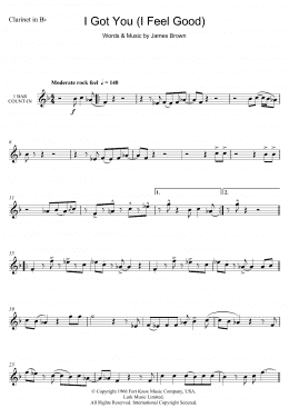 page one of I Got You (I Feel Good) (Clarinet Solo)
