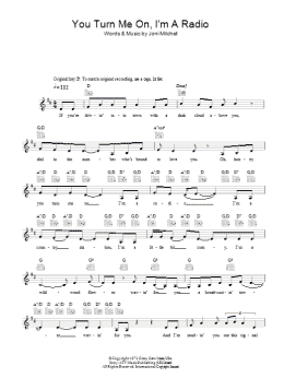 page one of You Turn Me On I'm A Radio (Lead Sheet / Fake Book)